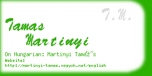 tamas martinyi business card